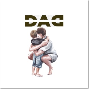 Dad hug Posters and Art